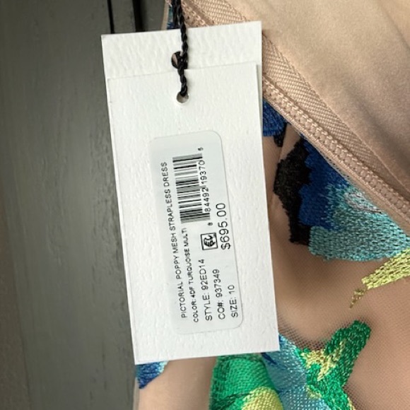 NWT Milly Pictorial Poppy Midi Dress size 10 - Picture 3 of 10